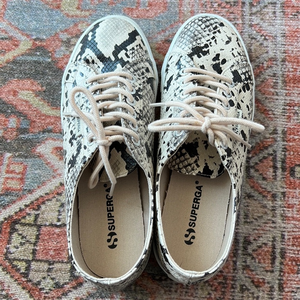 Superga Snake Python Embossed Sneaker - Size 9/40 - image 1